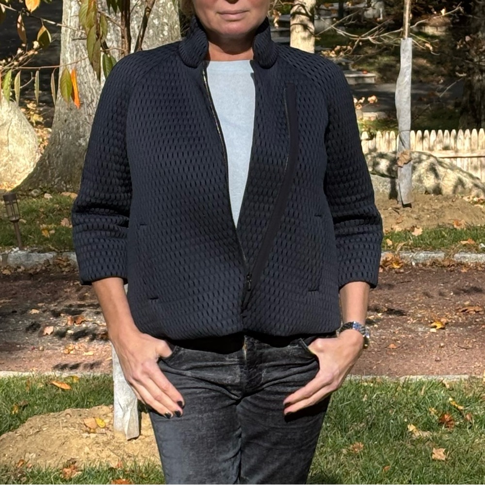 Armani Collezioni Navy Bomber Jacket